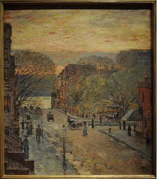 西78街的春天 Spring on West 78th Street (1905)，施尔德·哈森