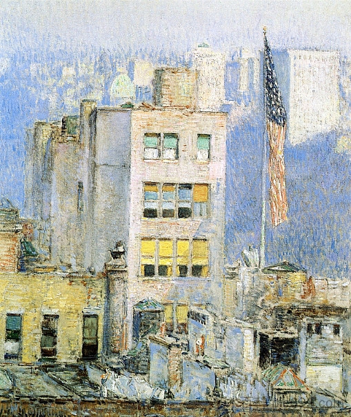 第五大道旗帜 The Flag, Fifth Avenue (1918)，施尔德·哈森