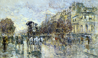 巴黎格兰德大道 The Grands Boulevard, Paris (1897)，施尔德·哈森