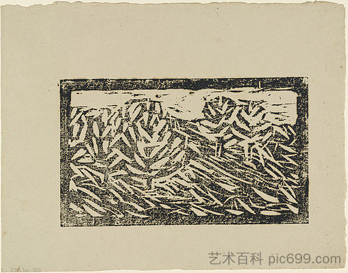 景观（投票） Landscape (Polling) (1911)，克里斯蒂安·罗夫斯