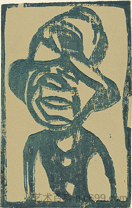 街头顽童（头戴帽子） Street Urchin (Head with Hat) (1921)，克里斯蒂安·罗夫斯