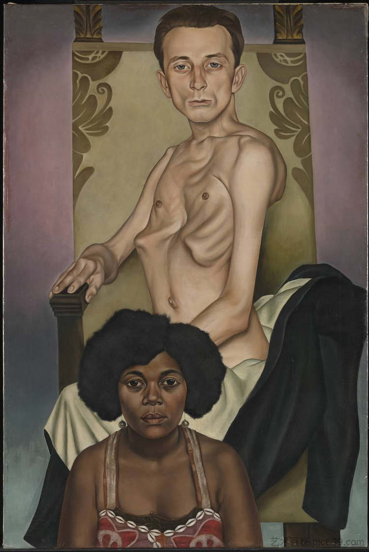 鸽胸人阿戈斯塔和黑鸽拉莎 Agosta, the Pigeon-Chested Man, and Rasha, the Black Dove (1929),克里斯提安·查得