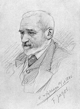 费多尔·贾戈尔的肖像 Portrait of Fedor Jagor (1886)，克里斯蒂安·阿勒斯