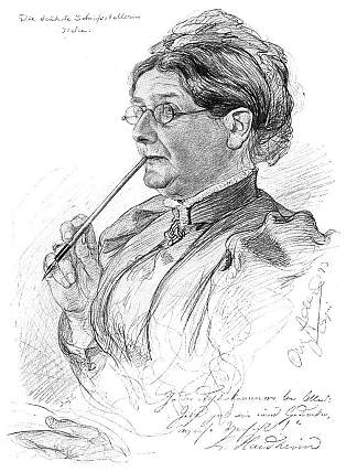 路易斯·海德海姆的肖像 Portrait of Luise Haidheim (1893)，克里斯蒂安·阿勒斯