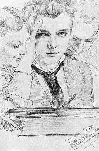 自画像 Self-portrait (1882)，克里斯蒂安·阿勒斯