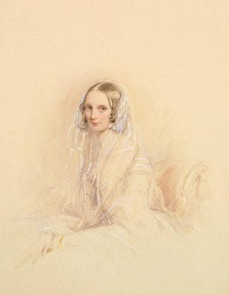 亚历山德拉·费多罗夫娜皇后的肖像 Portrait of Empress Alexandra Fedorovna (c.1845; Russian Federation                     )，克里斯蒂安那·罗伯特森