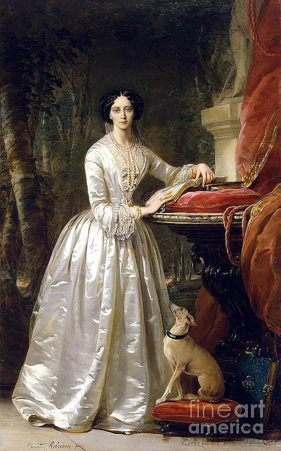 玛丽亚·亚历山德罗夫娜大公夫人的肖像 Portrait of Grand Duchess Maria Alexandrovna (c.1848; Russian Federation  )，克里斯蒂安那·罗伯特森