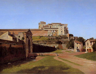 安吉利卡门和梵蒂冈的一部分 Porta Angelica and Part of the Vatican (1813)，克里斯托弗·威廉·埃克斯贝尔