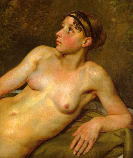 裸体研究 Nude Study (1811)，克里斯托弗·威廉·埃克斯贝尔