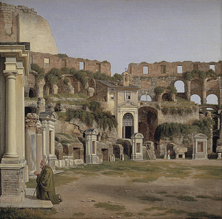 罗马斗兽场内部的景色 View of the Interior of the Colosseum (1816)，克里斯托弗·威廉·埃克斯贝尔