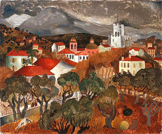 旺斯附近的景观 Landscape near Vence (1927)，克里斯托弗·伍德