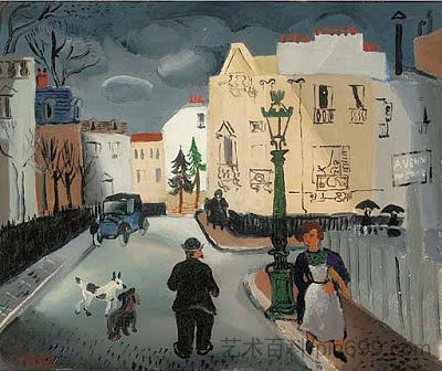 巴黎街头 Street in Paris (1926)，克里斯托弗·伍德