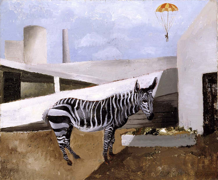 斑马和降落伞 Zebra and Parachute (1930; Paris,France  )，克里斯托弗·伍德