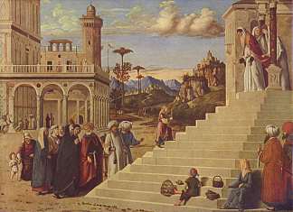 圣母在圣殿的介绍 Presentation of the Virgin at the Temple (c.1500; Italy                     )，西玛·达·科内利亚诺