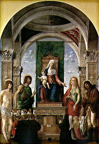 神圣的对话 Sacred Conversation (c.1490; Italy                     )，西玛·达·科内利亚诺