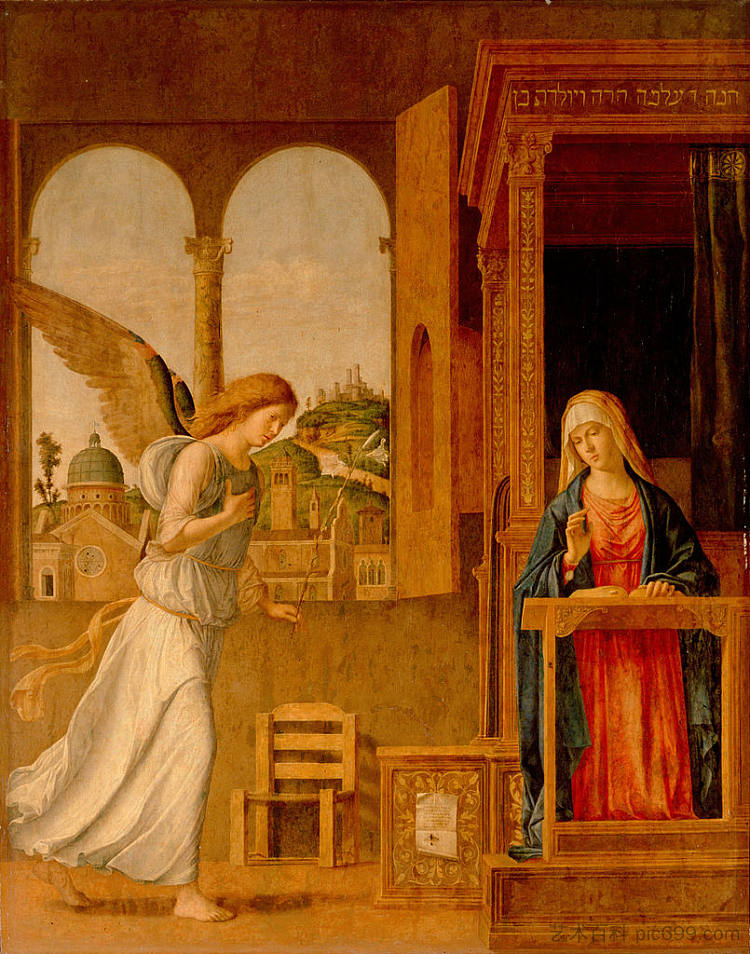 天使报喜 The Annunciation (1495; Italy  )，西玛·达·科内利亚诺