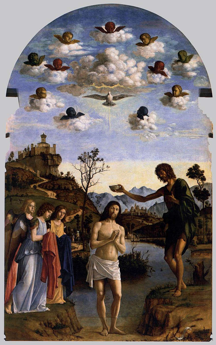 基督的洗礼 The Baptism of Christ (c.1493; Italy  )，西玛·达·科内利亚诺