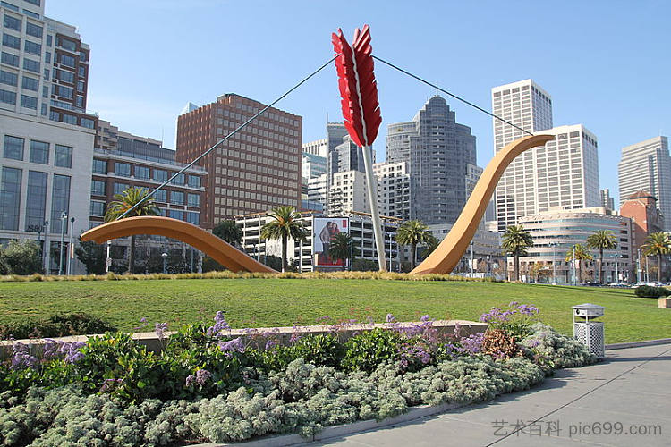 丘比特的跨度（与范布鲁根合作） Cupid's Span (collaboration with van Bruggen) (2002)，克拉斯·欧登伯格