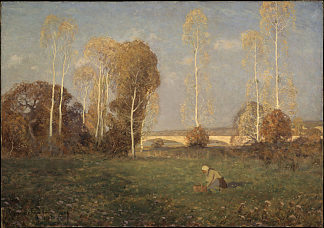 秋天，拱门桥 Autumn, Pont-de-l’Arche (1905)，克拉伦斯·加格诺