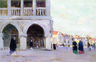 总督府一角 Corner of the Doge’s Palace (1905)，克拉伦斯·加格诺