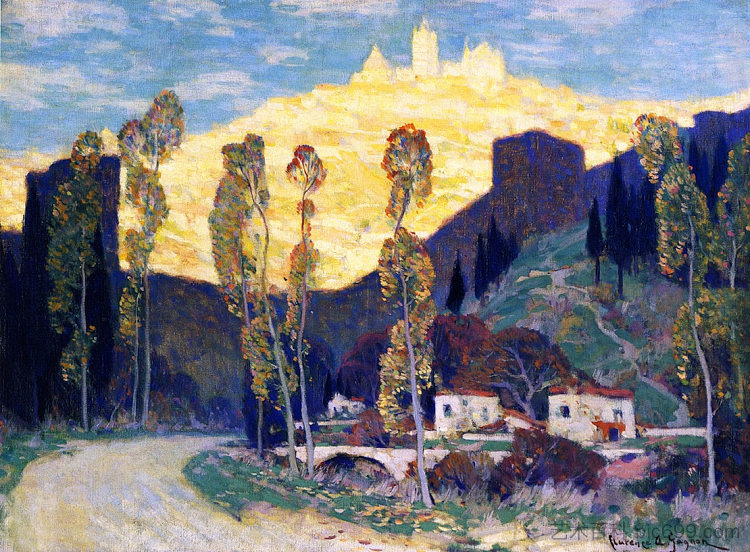 晚上， 锡耶纳 Evening, Siena (1911)，克拉伦斯·加格诺