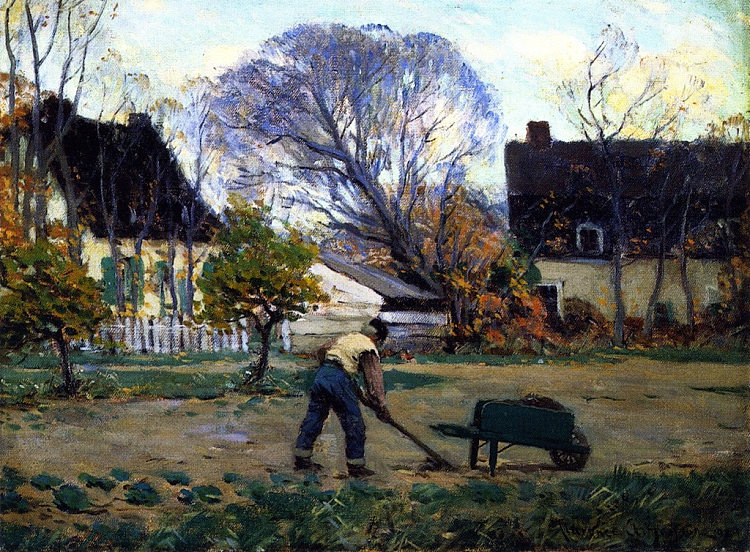 秋天场景,拜圣保罗 Fall Scene, Baie-Saint-Paul (1908),克拉伦斯·加格诺