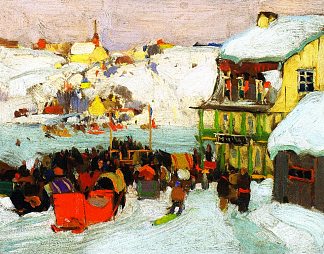 冬季赛马 Horse Races in Winter (1924)，克拉伦斯·加格诺