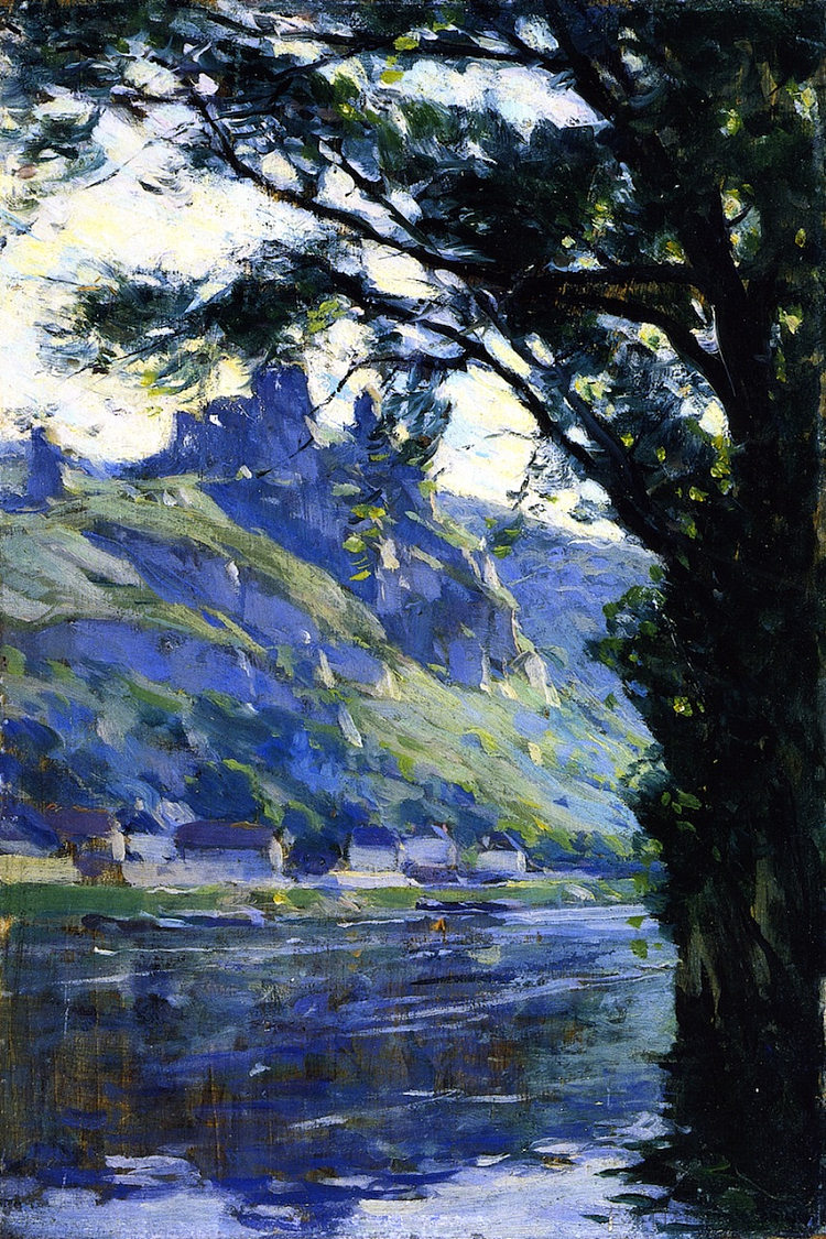 夏日，莱斯安德利斯，诺曼底 Summer Day, Les Andelys, Normandy (1910)，克拉伦斯·加格诺