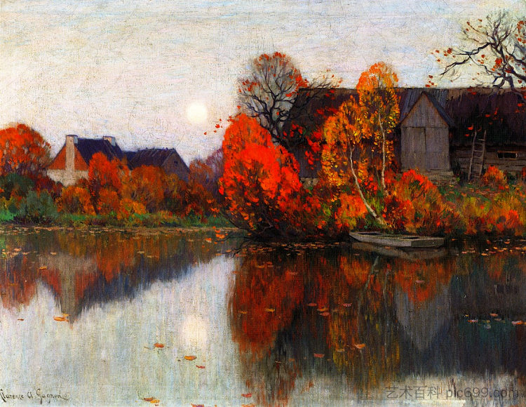 十月的池塘 The Pond in October (1921)，克拉伦斯·加格诺