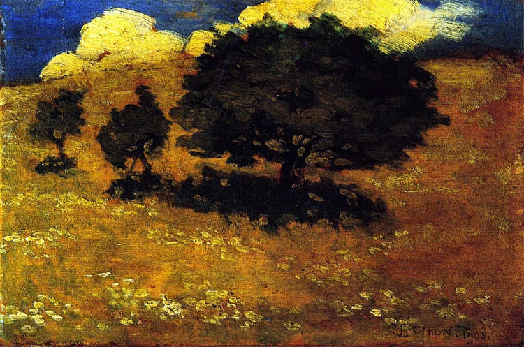 阳光下的树木 Trees in the Sun (1903)，克拉伦斯·加格诺