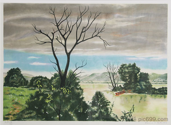 无题 - 早春风景 Untitled - Early Spring Landscape (1979)，克拉伦斯·霍尔布鲁克·卡特