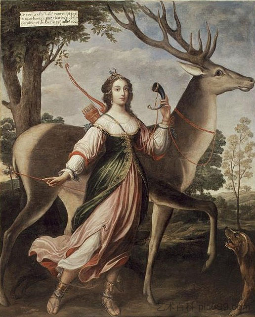 雪佛勒斯公爵夫人玛丽·德·罗汉的肖像 Portrait of Marie De Rohan, Duchess of Chevreuse，克劳德·德鲁埃