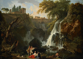 蒂沃利的瀑布 The Cascade at Tivoli (1750)，克洛德·约瑟夫·韦尔内