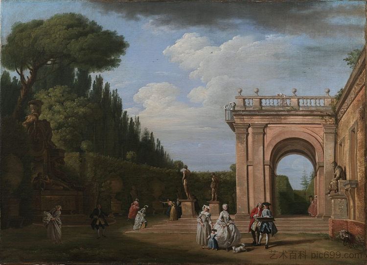 卢多维西别墅的景色 View of Villa Ludovisi，克洛德·约瑟夫·韦尔内