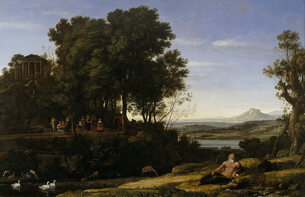 阿波罗和缪斯的风景 Landscape with Apollo and the Muses (1652)，克劳德·洛兰