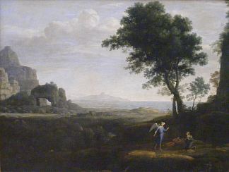 沙漠中的夏甲和伊斯梅尔 Hagar and Ismael in the desert (1668)，克劳德·洛兰