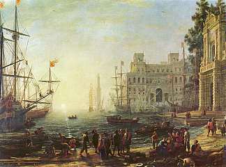 海港与美第奇别墅 Harbour with Villa Medici (1637)，克劳德·洛兰