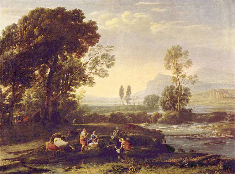 飞往埃及的风景 Landscape with the Flight into Egypt (1647)，克劳德·洛兰