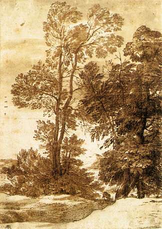 树 Trees (c.1669)，克劳德·洛兰