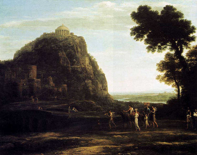 德尔福的景色 View of Delphi (1672)，克劳德·洛兰