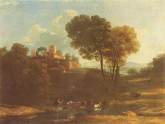 罗马坎帕尼亚别墅 Villa in the Roman Campagna (1646)，克劳德·洛兰