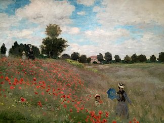 野生罂粟花，阿让特伊附近 Wild Poppies, near Argenteuil (1873)，克劳德·莫奈