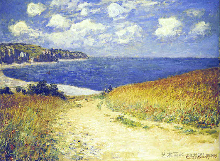 普维尔附近的小巷 Alley near Pourville (1882)，克劳德·莫奈