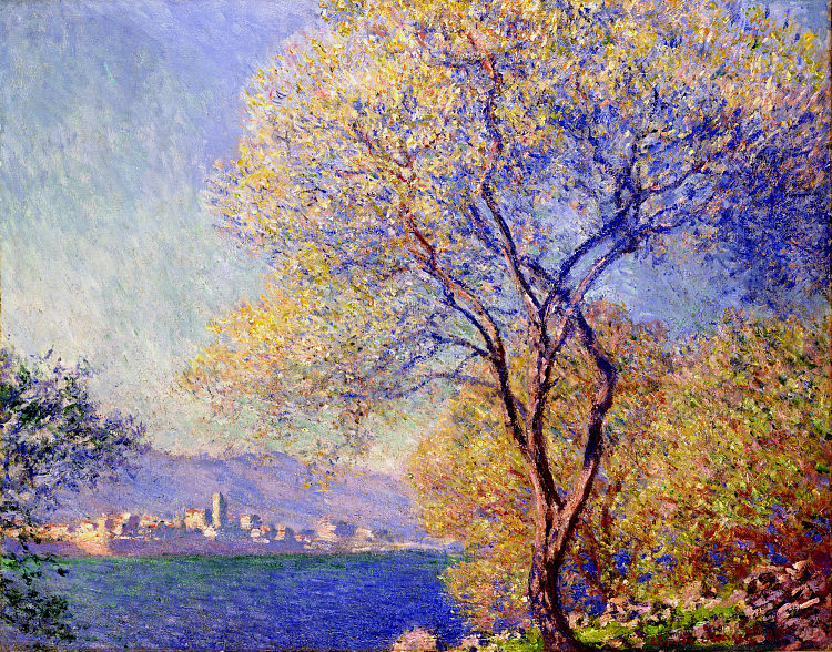 从萨利斯花园看昂蒂布 Antibes Seen from the Salis Gardens 01 (1888)，克劳德·莫奈