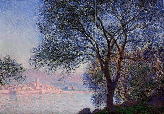 从萨利斯花园看昂蒂布 Antibes Seen from the Salis Gardens 02 (1888)，克劳德·莫奈