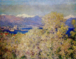 昂蒂布-萨利斯花园的景色 Antibes – View of the Salis Gardens (1888)，克劳德·莫奈