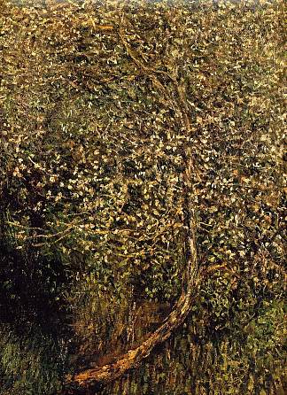 水边开花的苹果树 Apple Trees in Blossom by the Water (1880)，克劳德·莫奈