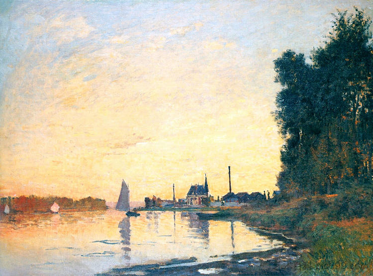 阿让特伊，傍晚 Argenteuil, Late Afternoon (1872)，克劳德·莫奈