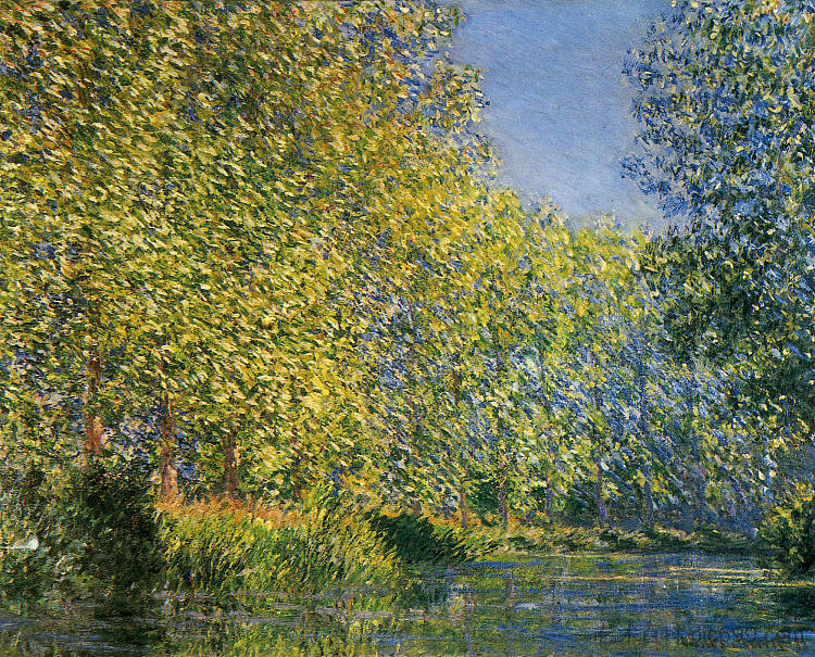 埃普特河的弯道 Bend in the River Epte (1888),克劳德·莫奈