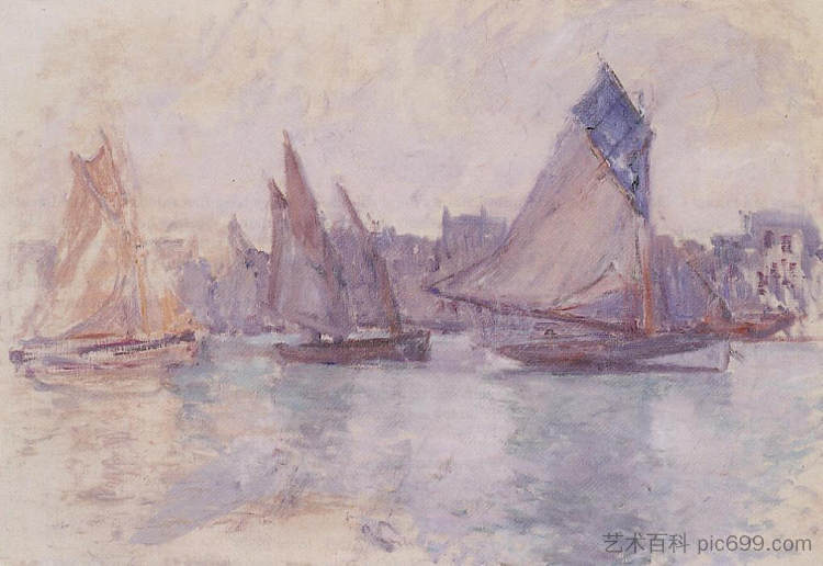 勒阿弗尔港的船只 Boats in the Port of Le Havre (1882 - 1883)，克劳德·莫奈